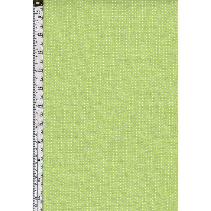 Sew Easy Cotton Fabric, Micro Dots LIGHT LIME, 110cm Wide