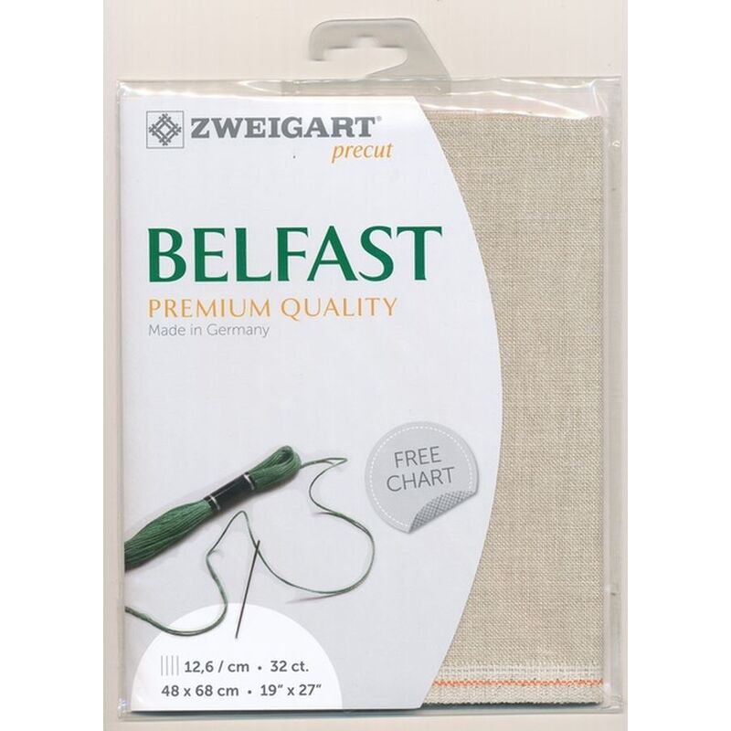 Zweigart Precut Belfast 3609.52 Flax, 32Ct/12.6St 48x68cm Linen