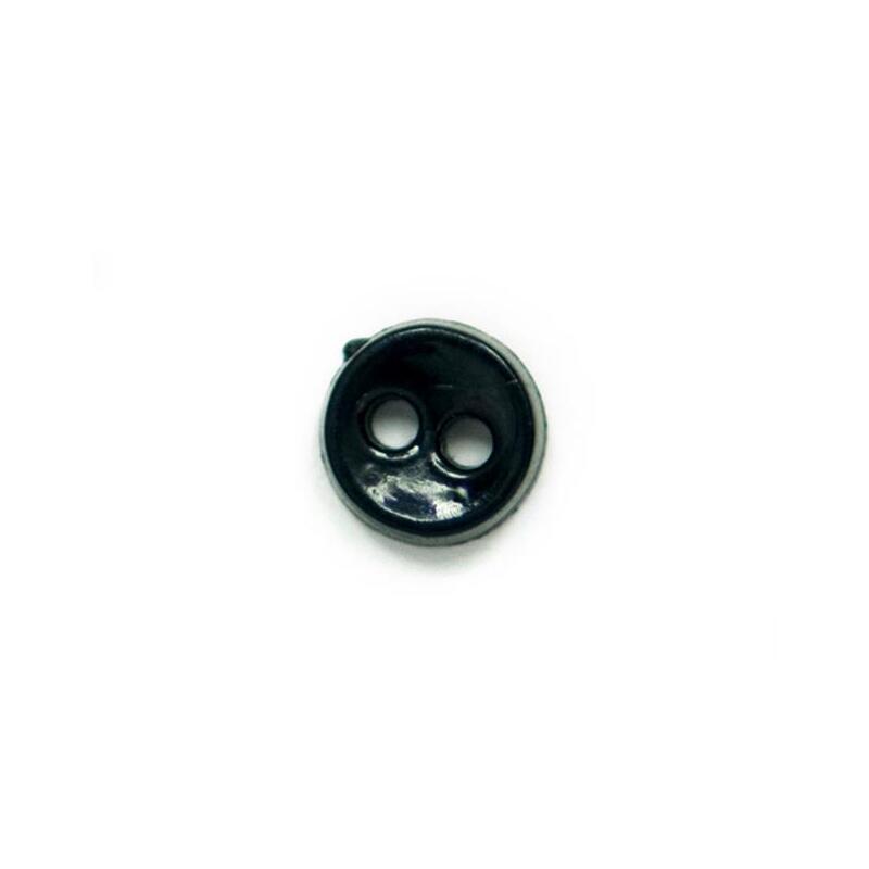 Hemline Buttons, Doll Button sz10 Black 6 mm, Pack of 12