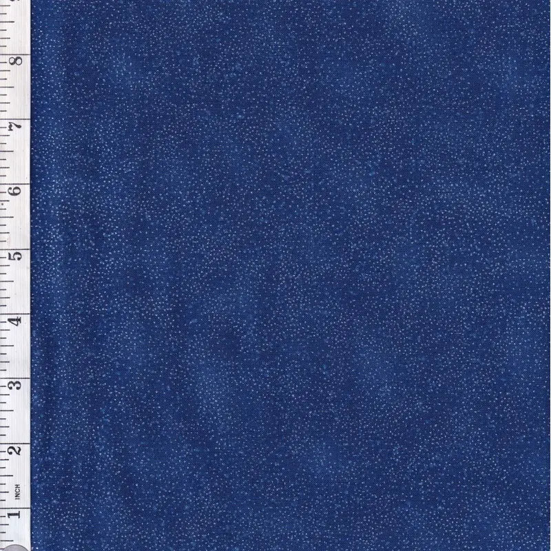 Sapphire/Silver Metallic, Hoffman Cotton Fabric 110cm wide