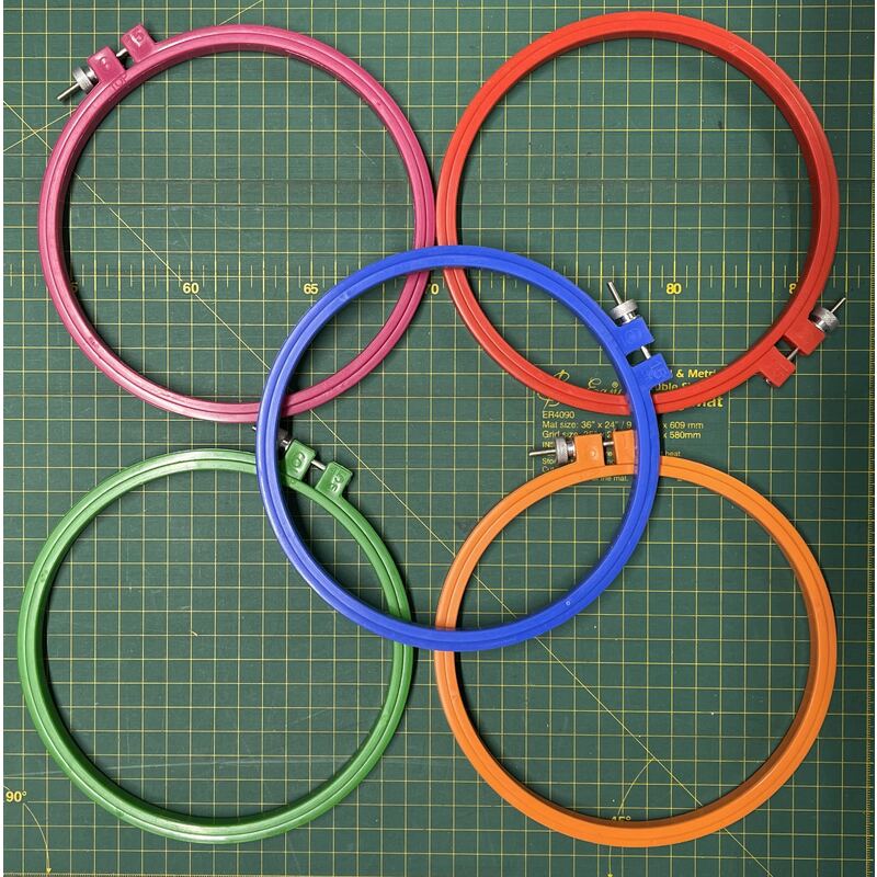 Plastic Embroidery Hoop, Random Colour, Size: 15cm (6")