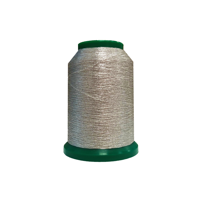 Amann Isamet 0501 Metallic Pale Silver Metallic Thread, 5000m Cone