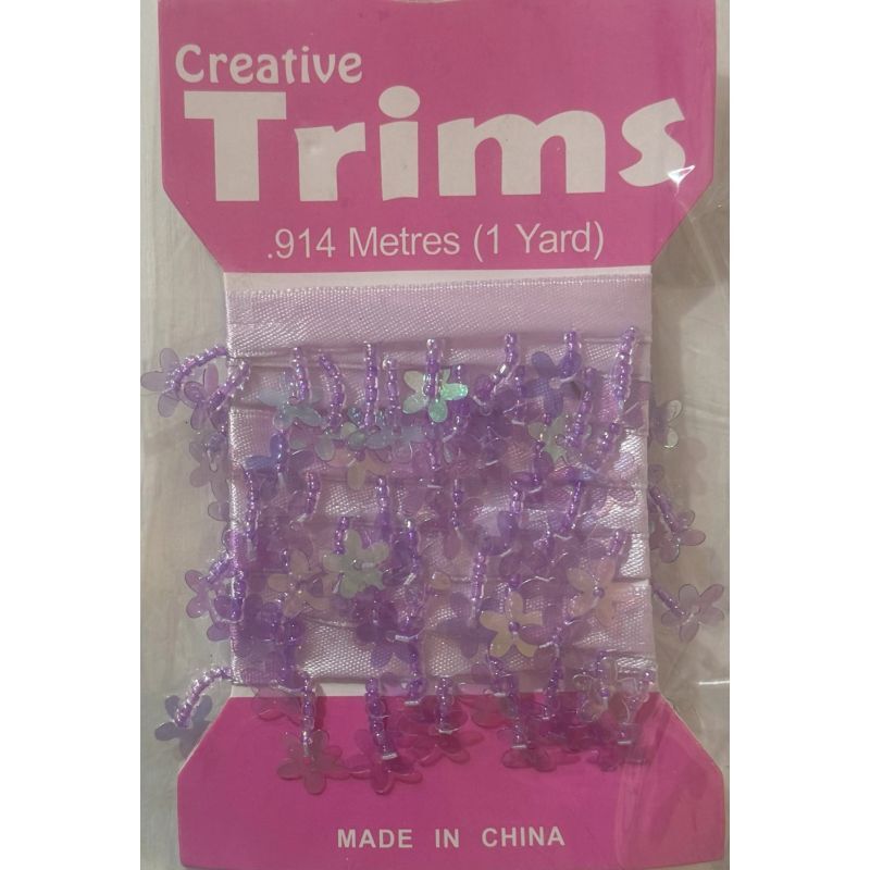 Creative Trims LILAC AB Flower Drop, 1 Yard Pack (Final Stock)