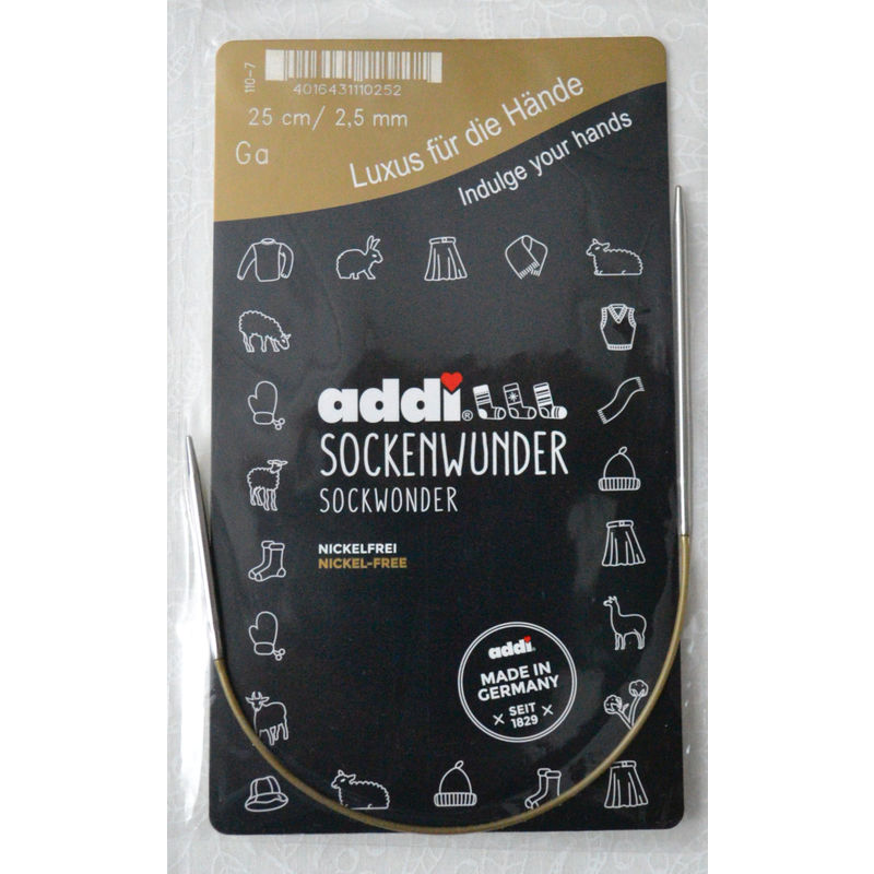 Addi SockenWunder Circular Needle 25cm x 2.50mm 45/70 Length Sock Wonder