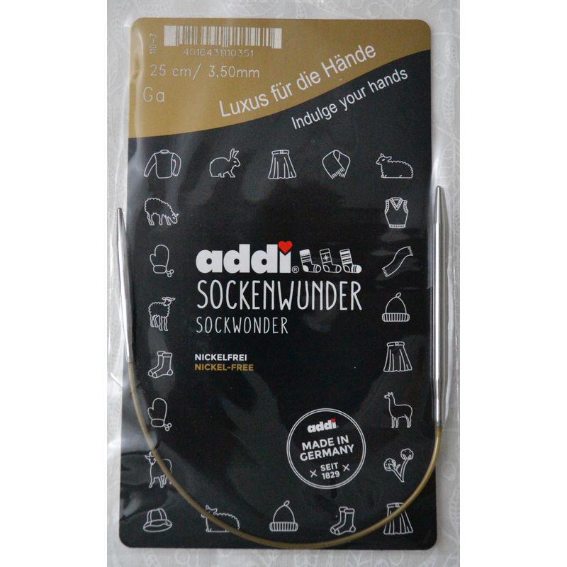 Addi SockenWunder Circular Needle 25cm x 3.50mm 45/70 Length Sock Wonder Basic