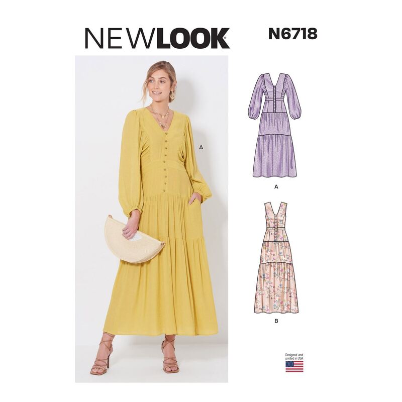 New Look Sewing Pattern N6718 Misses' Dress Sizes 8-20