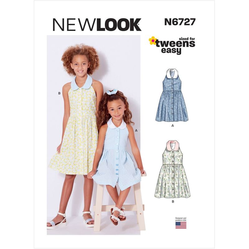 New Look Sewing Pattern N6727 Children's and Girls' Dresses Sizes 3-14