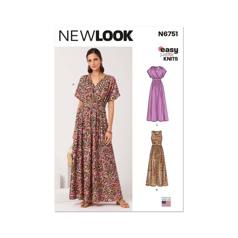 New Look Sewing Pattern N6751 Misses’ Knit Dresses