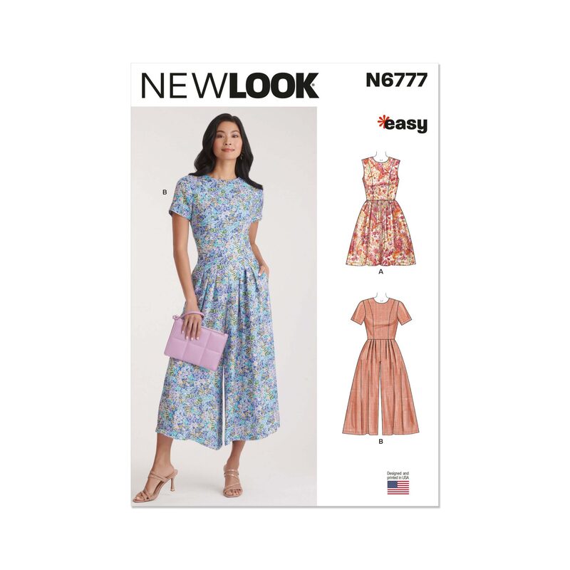 New Look Sewing Pattern N6777 Misses’ Dress and Jumpsuit