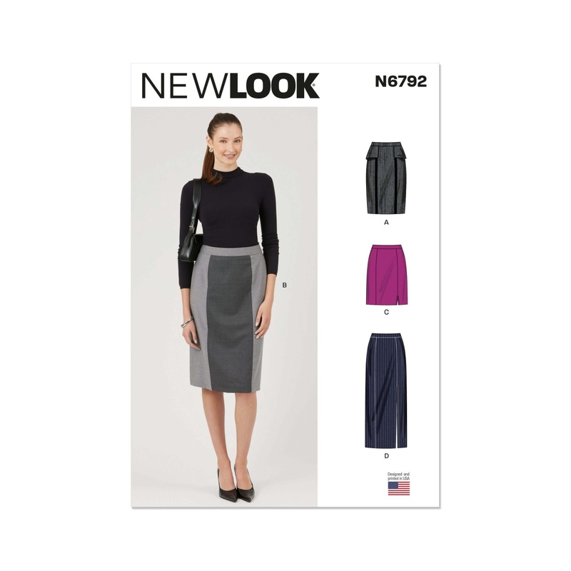 New Look Sewing Pattern N6792 Misses’ Skirts, Sizes 4-16