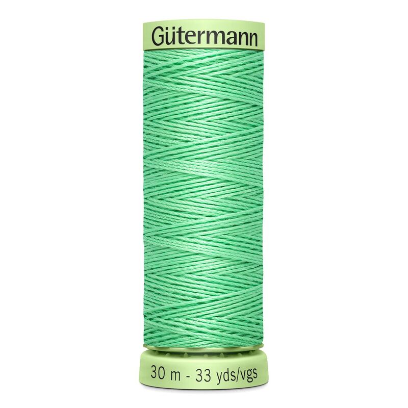 Gutermann Top Stitch Thread #205 VERY LIGHT GREEN 30m Spool High Lustre, Bold Sewing