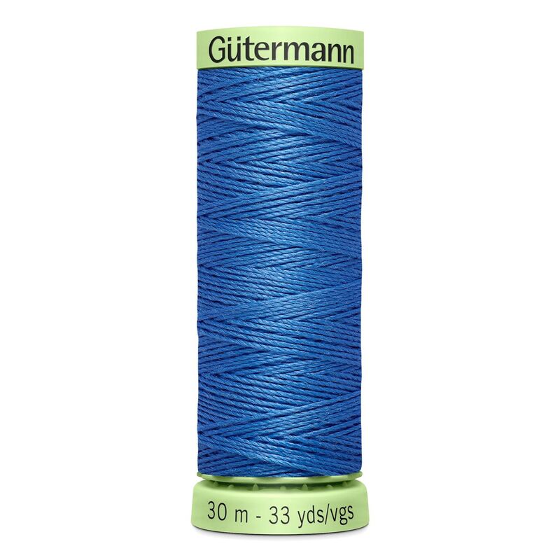 Gutermann Top Stitch Thread #213 DUSKY BLUE 30m Spool High Lustre, Bold Sewing