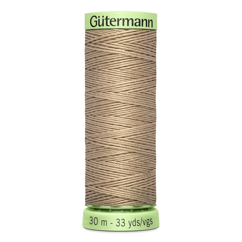 Gutermann Top Stitch Thread #215 LIGHT MOCHA BEIGE 30m Spool High Lustre, Bold Sewing