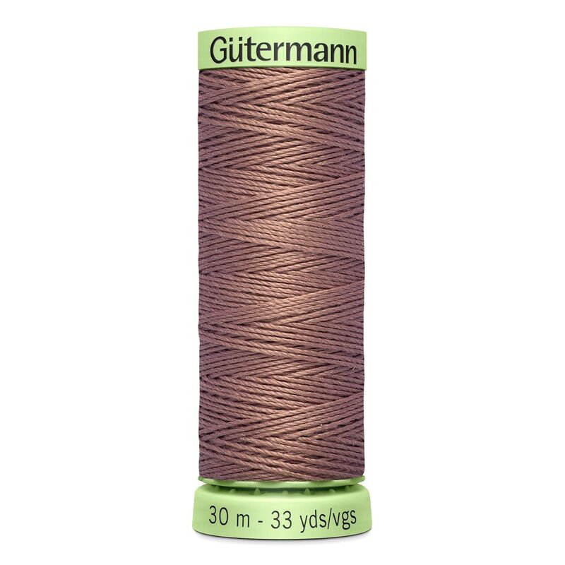 Gutermann Top Stitch Thread #216 MOCHA BEIGE 30m Spool High Lustre, Bold Sewing