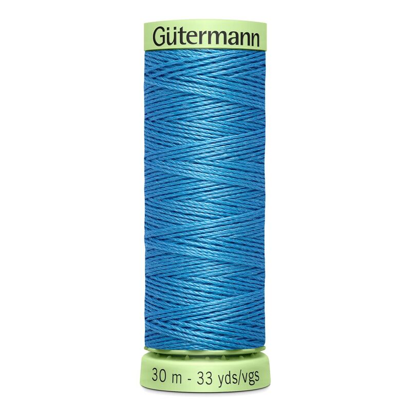 Gutermann Top Stitch Thread #278 LIGHT CARIBBEAN BLUE 30m Spool High Lustre, Bold Sewing