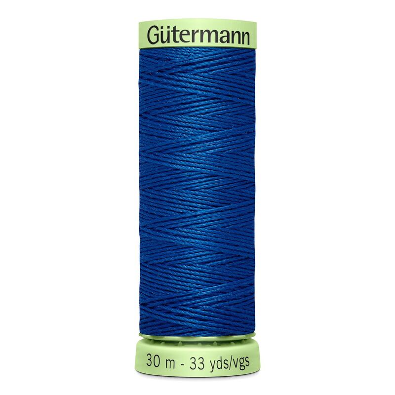 Gutermann Top Stitch Thread #312 VERY DARK CORNFLOWER BLUE 30m Spool High Lustre, Bold Sewing