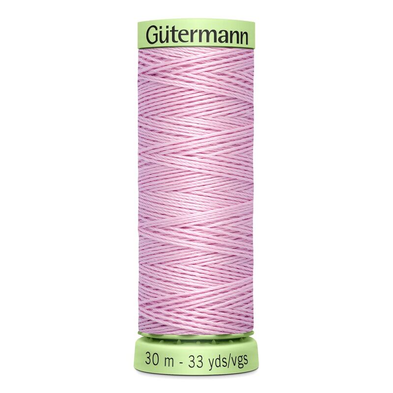 Gutermann Top Stitch Thread #320 BABY PINK 30m Spool High Lustre, Bold Sewing