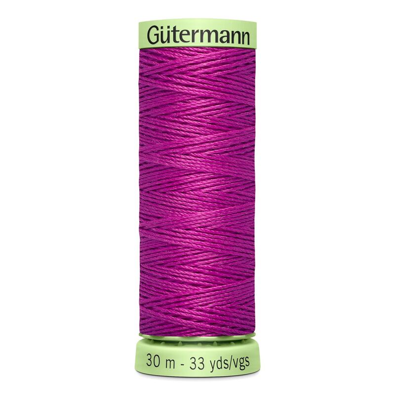 Gutermann Top Stitch Thread #321 FUCHSIA 30m Spool High Lustre, Bold Sewing