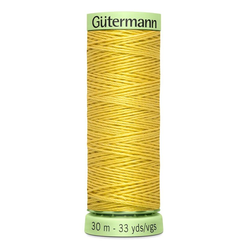 Gutermann Top Stitch Thread #327 PALE DAFFODIL YELLOW 30m Spool High Lustre, Bold Sewing