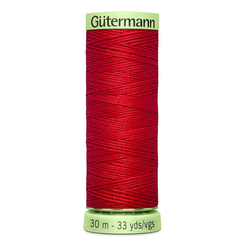 Gutermann Top Stitch Thread #365 RED 30m Spool High Lustre, Bold Sewing