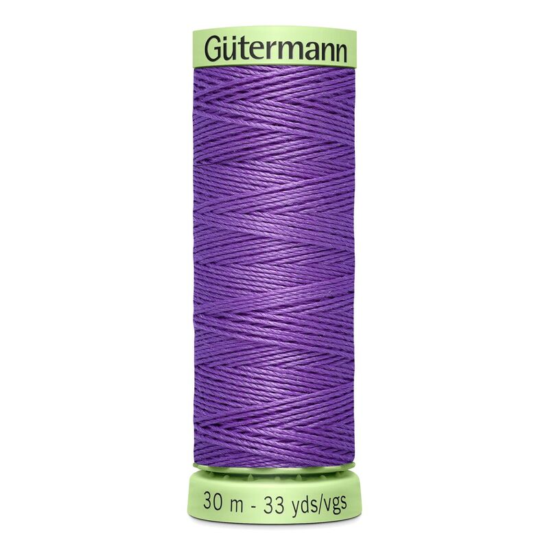 Gutermann Top Stitch Thread #391 DUSKY LILAC 30m Spool High Lustre, Bold Sewing