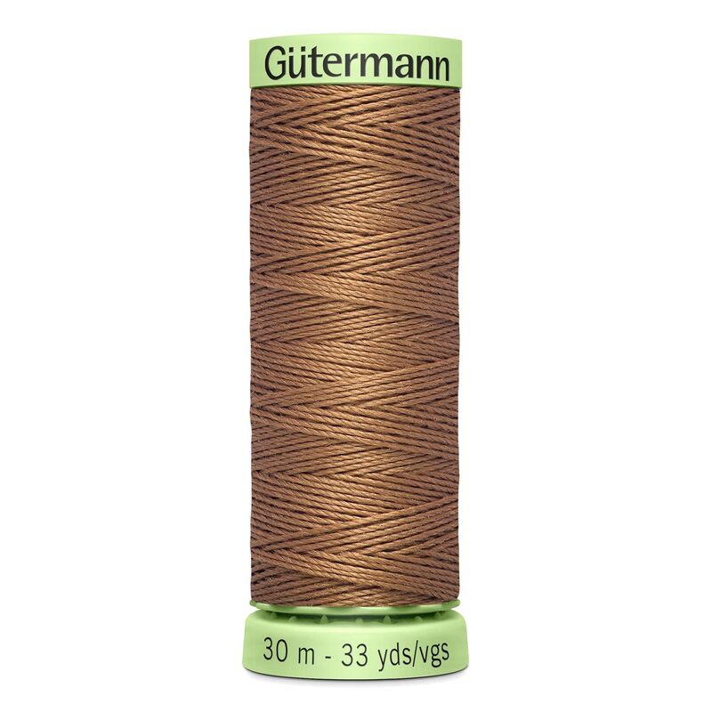 Gutermann Top Stitch Thread #444 MEDIUM MOCHA BEIGE 30m Spool High Lustre, Bold Sewing