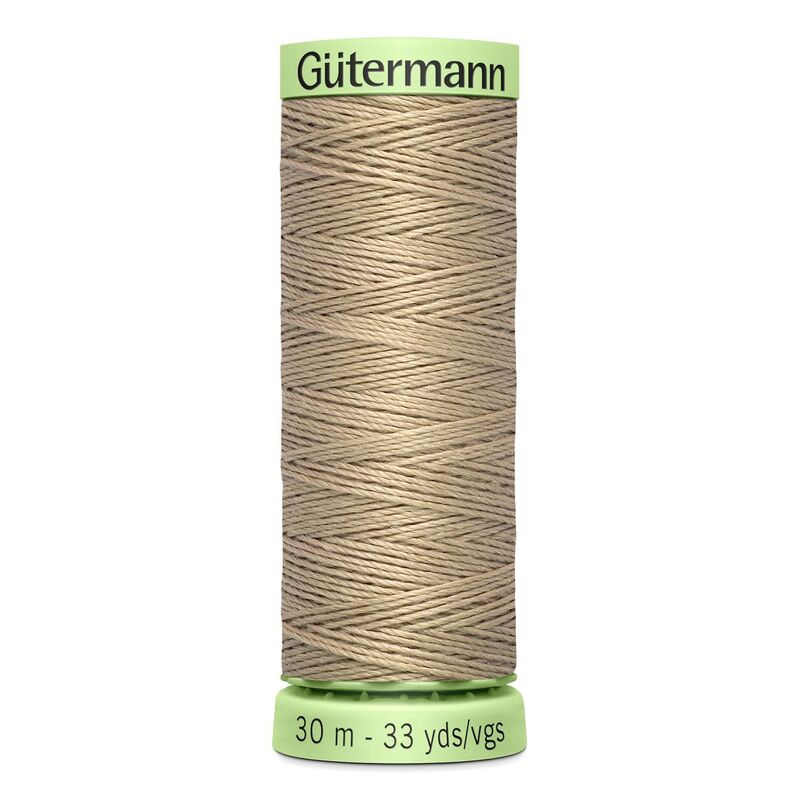 Gutermann Top Stitch Thread #464 BEIGE 30m Spool High Lustre, Bold Sewing