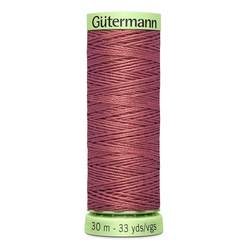 Gutermann Top Stitch Thread #474 DUSKY ROSE 30m Spool High Lustre, Bold Sewing