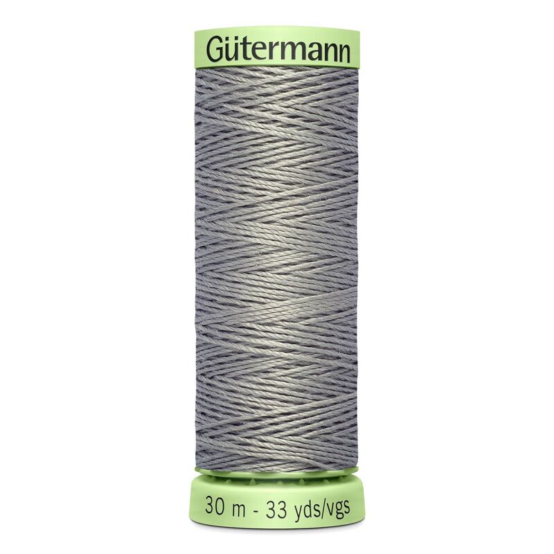 Gutermann Top Stitch Thread #493 MEDIUM BEIGE GREY 30m Spool High Lustre, Bold Sewing