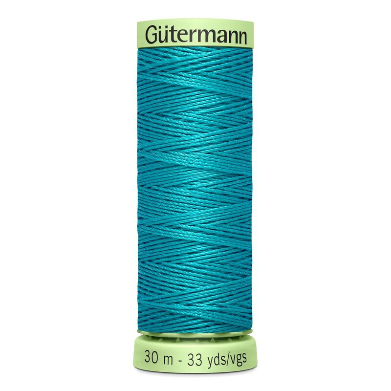 Gutermann Top Stitch Thread #55 TURQUOISE 30m Spool High Lustre, Bold Sewing