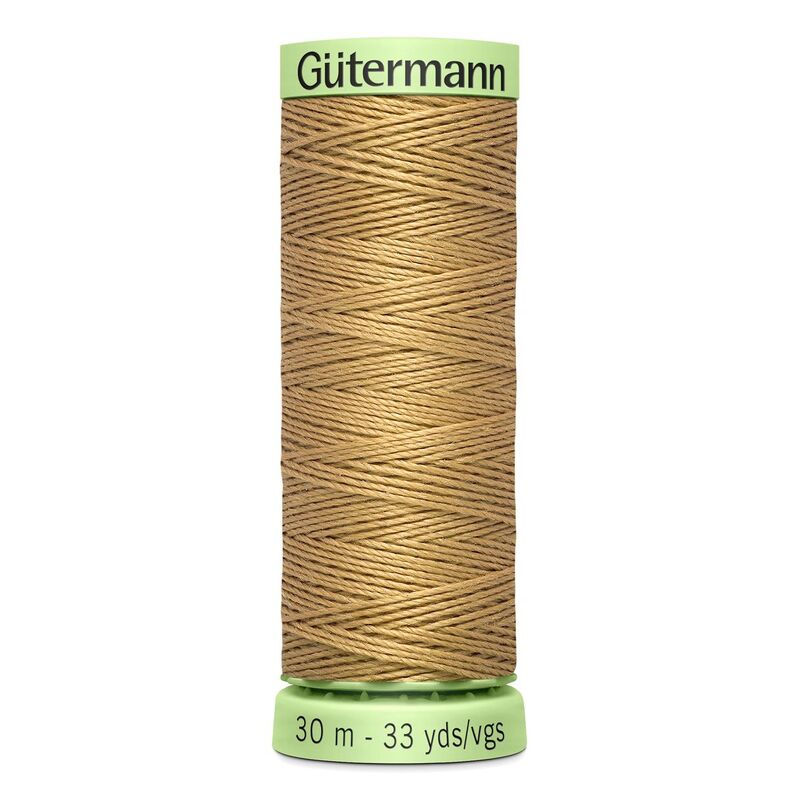 Gutermann Top Stitch Thread #591 OLD GOLD 30m Spool High Lustre, Bold Sewing