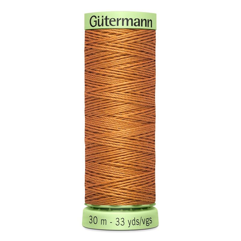 Gutermann Top Stitch Thread #612 LIGHT COPPER 30m Spool High Lustre, Bold Sewing