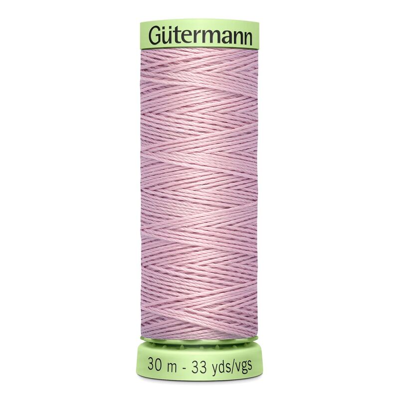 Gutermann Top Stitch Thread #662 ULTRA LIGHT SHELL PINK 30m Spool High Lustre, Bold Sewing