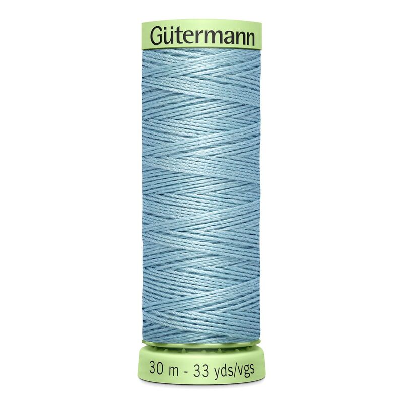 Gutermann Top Stitch Thread #71 LIGHT GREYISH BLUE 30m Spool High Lustre, Bold Sewing