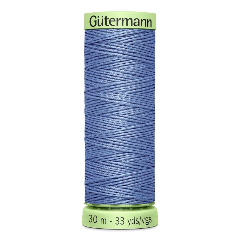 Gutermann Top Stitch Thread #74 LIGHT CORNFLOWER BLUE 30m Spool High Lustre, Bold Sewing