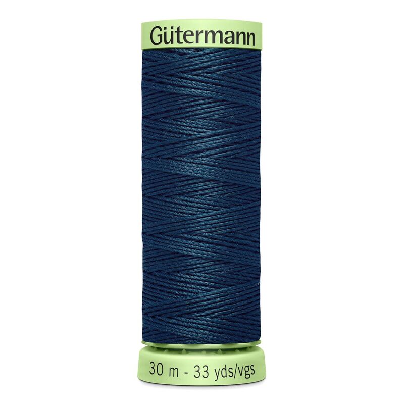 Gutermann Top Stitch Thread #764 VERY DARK TURQUOISE 30m Spool High Lustre, Bold Sewing