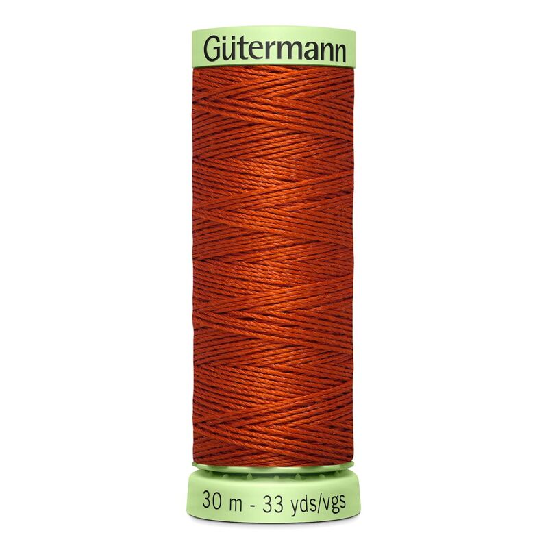 Gutermann Top Stitch Thread #837 RUST 30m Spool High Lustre, Bold Sewing