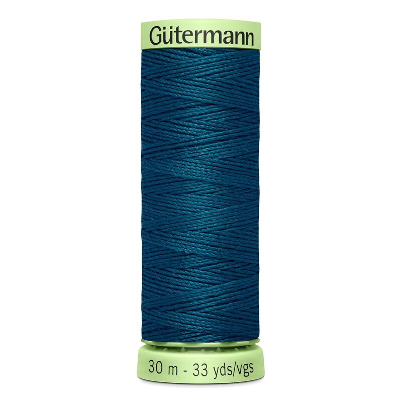 Gutermann Top Stitch Thread #870 VERY DARK TEAL 30m Spool High Lustre, Bold Sewing