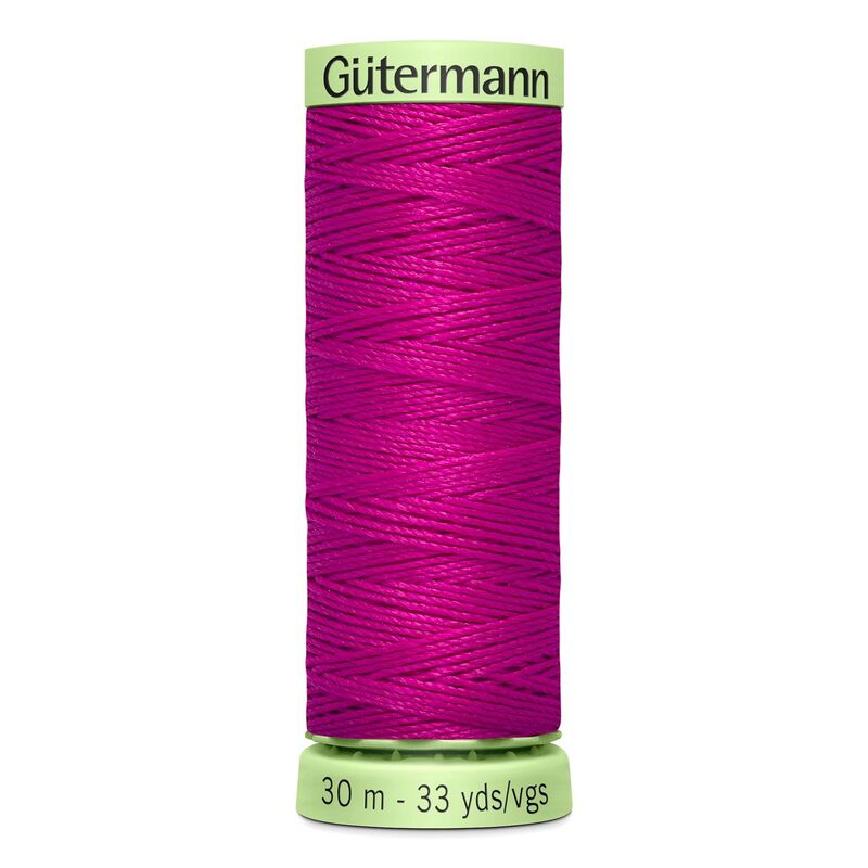 Gutermann Top Stitch Thread #877 DARK ROSE 30m Spool High Lustre, Bold Sewing