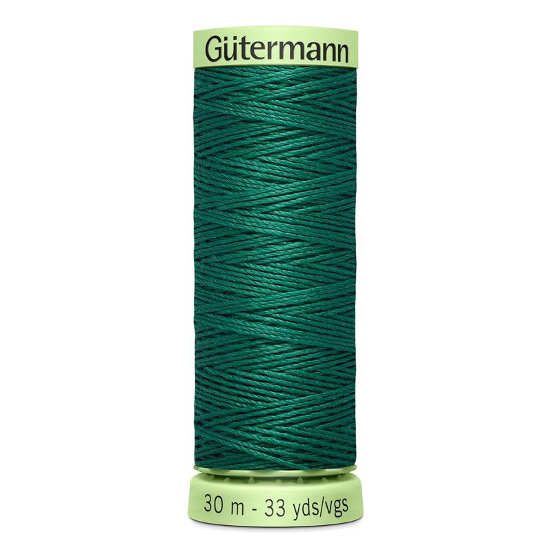 Gutermann Top Stitch Thread #916 DARK JADE GREEN 30m Spool High Lustre, Bold Sewing