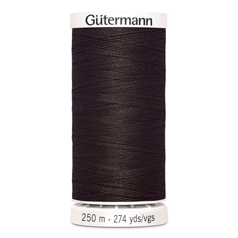 Gutermann Sew-all Thread 250m #696 BLACK BROWN