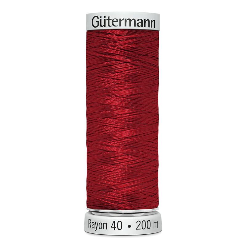 Gutermann Rayon 40 #1147 CHRISTMAS RED, 200m Machine Embroidery Thread