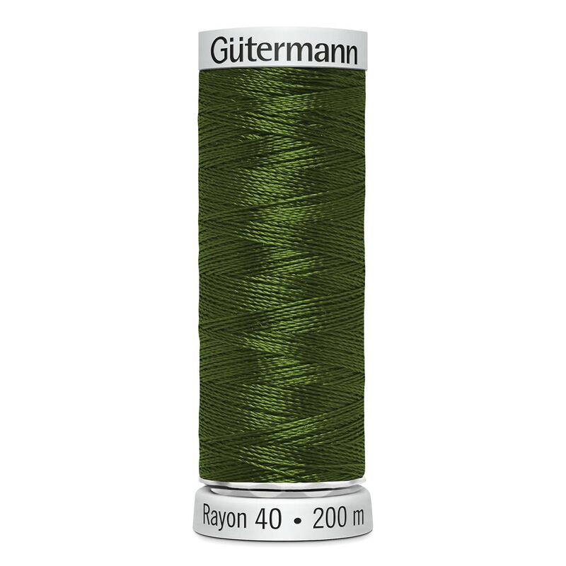 Gutermann Rayon 40 #1176 MEDIUM AVACADO GREEN, 200m Machine Embroidery Thread