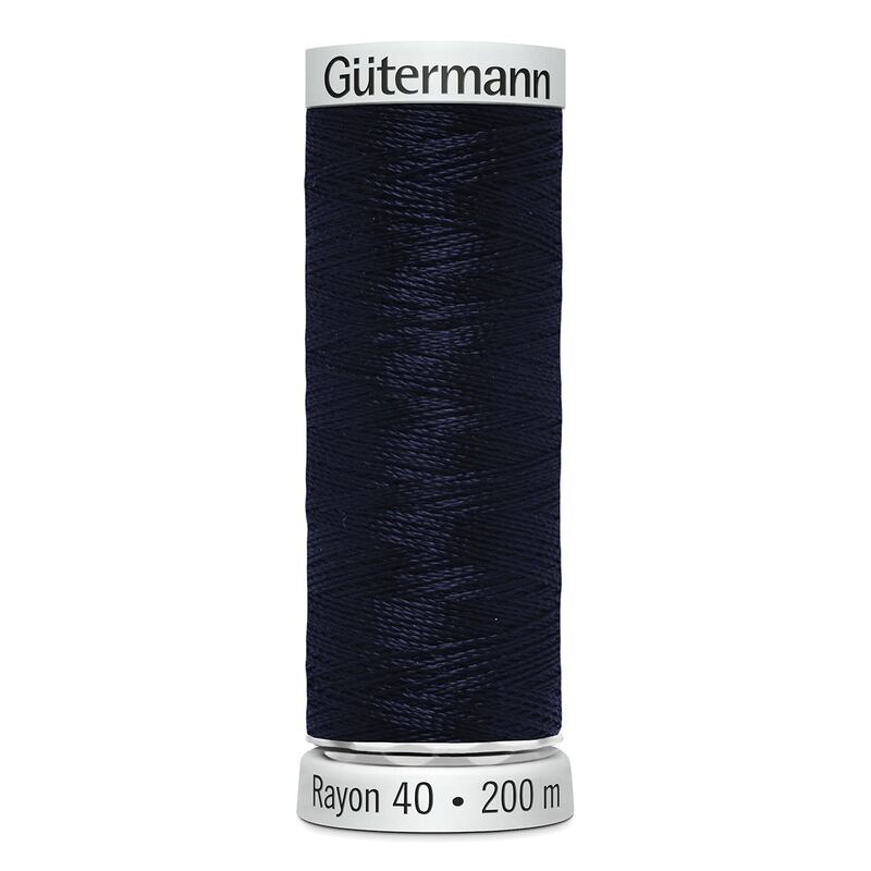 Gutermann Rayon 40 #1182 BLUE BLACK, 200m Machine Embroidery Thread