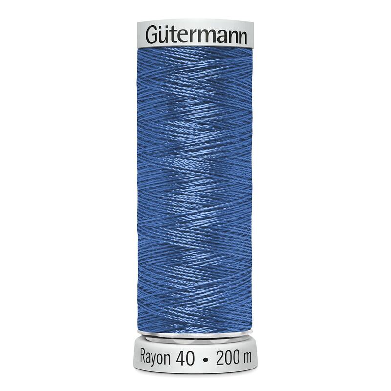 Gutermann Rayon 40 #1196 BLUE, 200m Machine Embroidery Thread