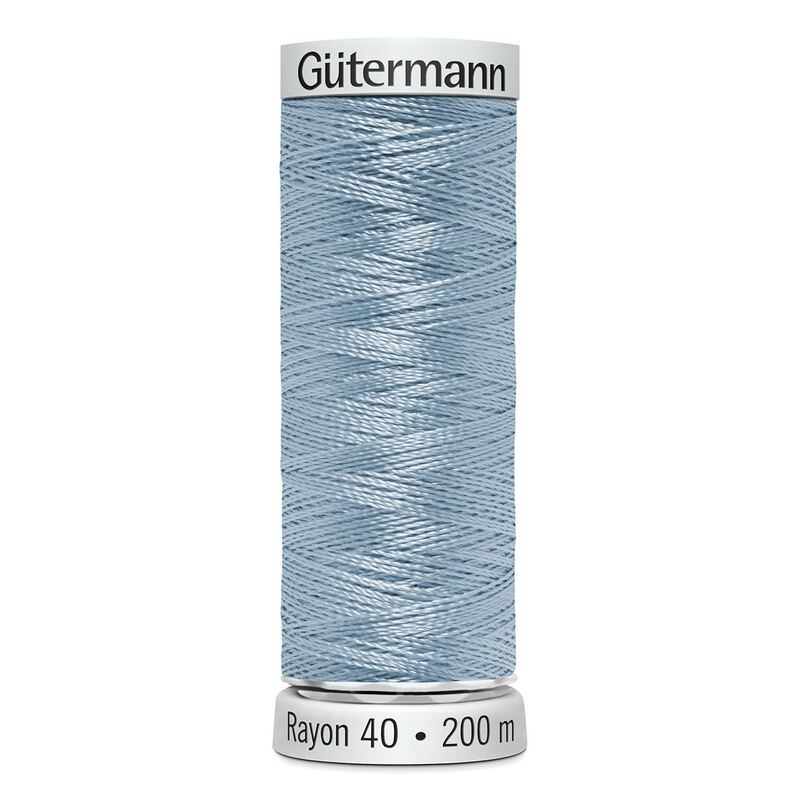 Gutermann Rayon 40 #1248 MEDIUM PASTEL BLUE, 200m Machine Embroidery Thread