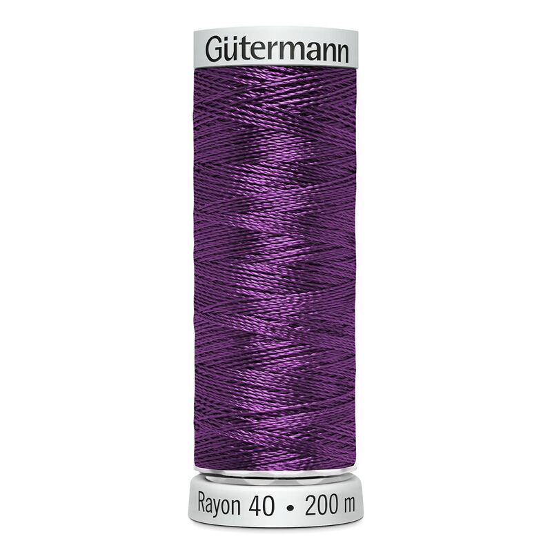 Gutermann Rayon 40 #1255 DEEP ORCHID, 200m Machine Embroidery Thread