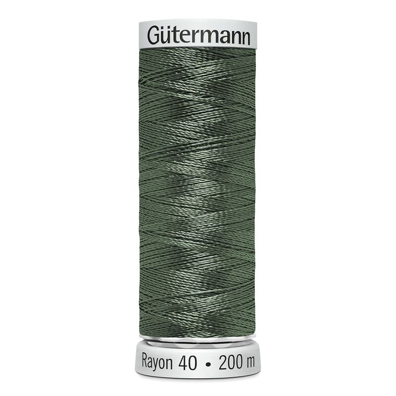 Gutermann Rayon 40 #1287 FRENCH GREEN, 200m Machine Embroidery Thread