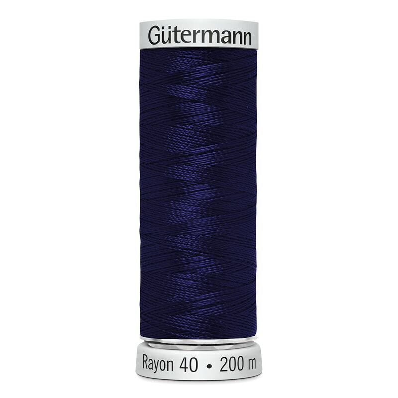 Gutermann Rayon 40 #1301 DEEP EGGPLANT, 200m Machine Embroidery Thread