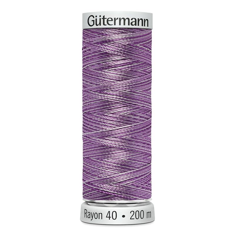 Gutermann Rayon 40 #2121 VARIEGATED ORCHIDS 200m Machine Embroidery Thread